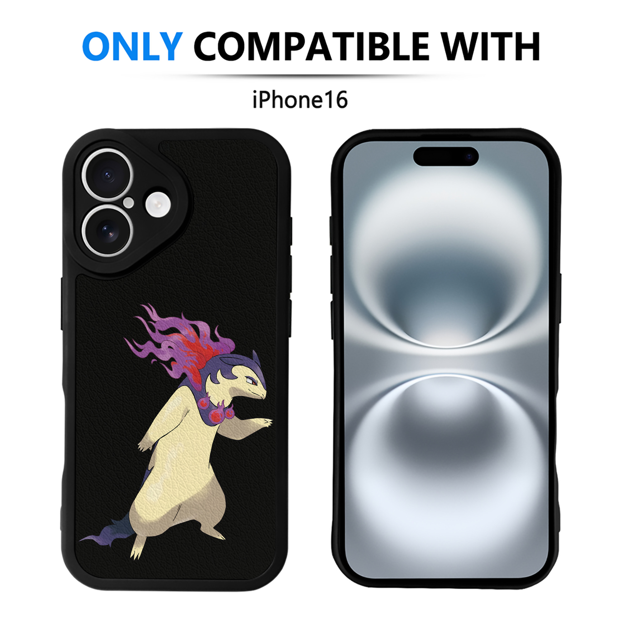 （画像用） ポケットモンスター Pokémon 【iPhone 16シリーズ対応】シリコンスマホケース（レザー調） 材質：シリコン